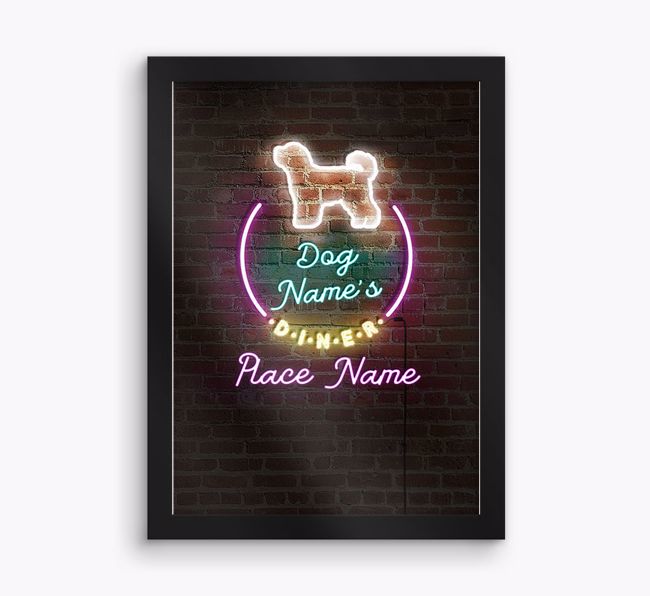 Neon Sign: Personalised {breedFullName} Framed Print